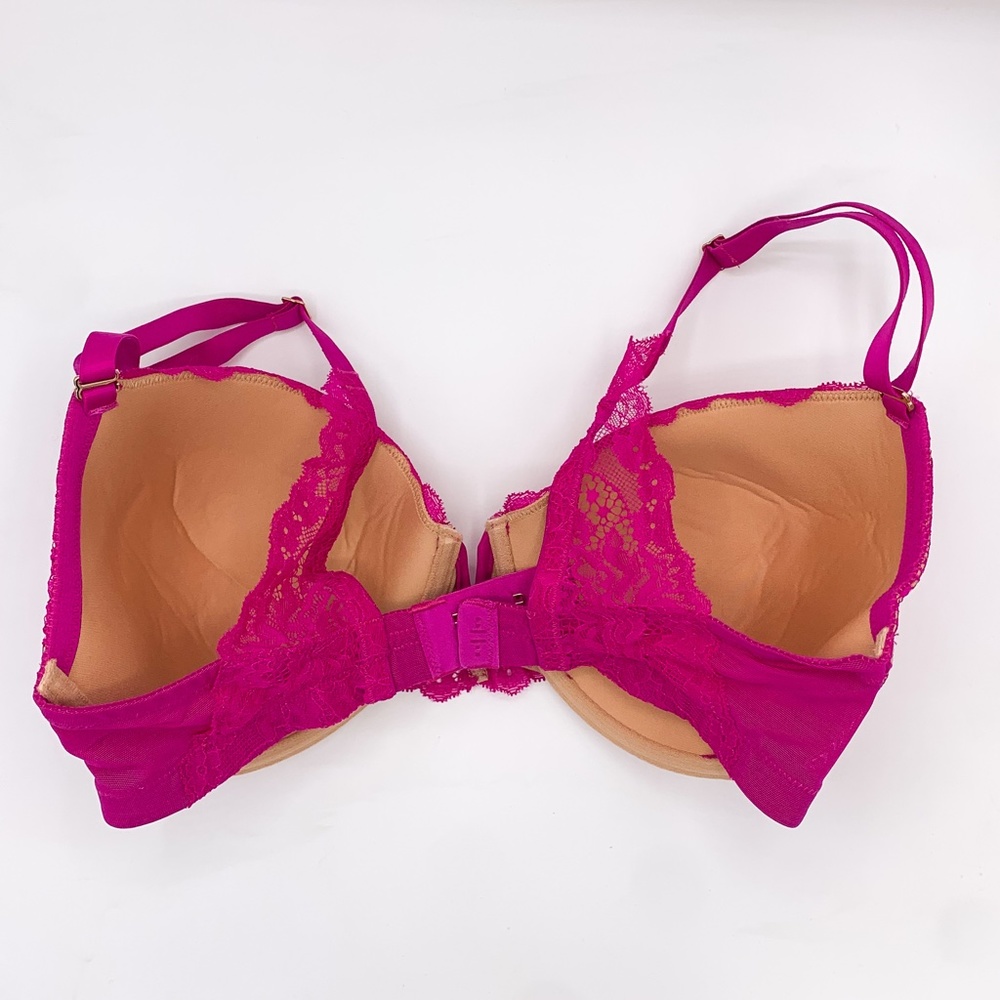 Tell Tale Fuchsia Lace Demi Bra - Picture 3 of 5
